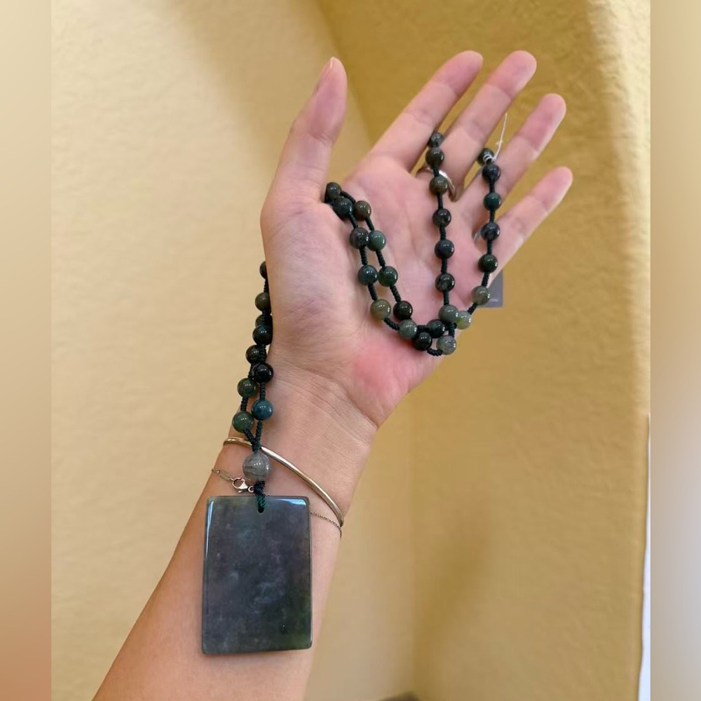 Brand New! Green Marble Necklace!